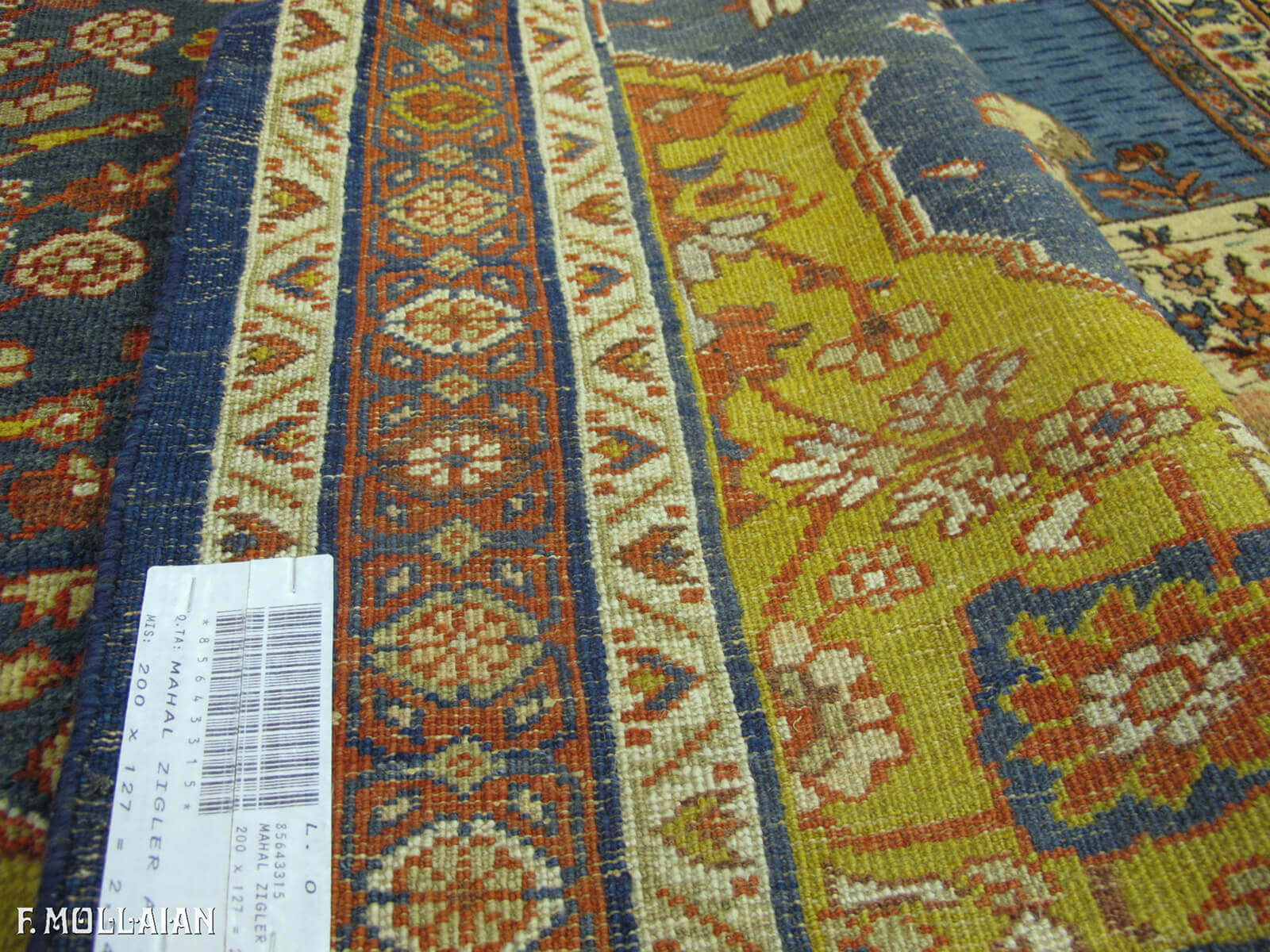 Tapis Persan Antique Mahal Ziegler n°:85643315